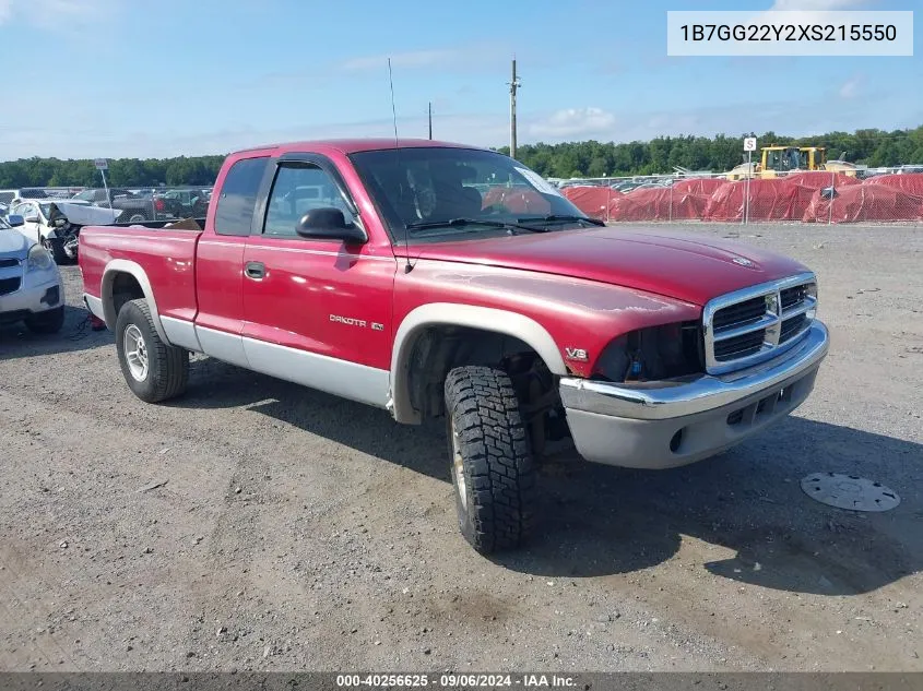 1999 Dodge Dakota Slt/Sport VIN: 1B7GG22Y2XS215550 Lot: 40256625