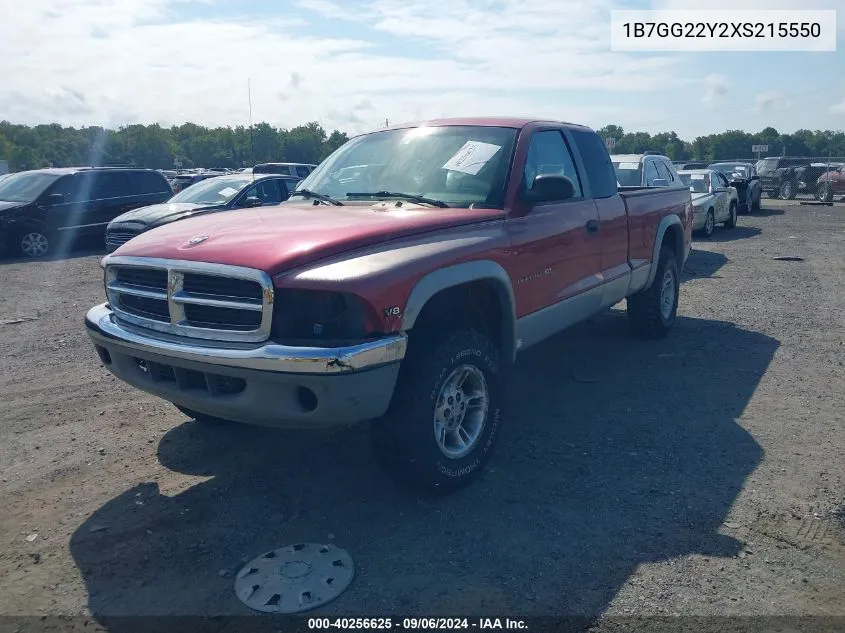 1999 Dodge Dakota Slt/Sport VIN: 1B7GG22Y2XS215550 Lot: 40256625