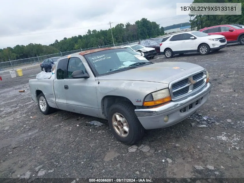 1999 Dodge Dakota Slt/Sport VIN: 1B7GL22Y9XS133181 Lot: 40366081