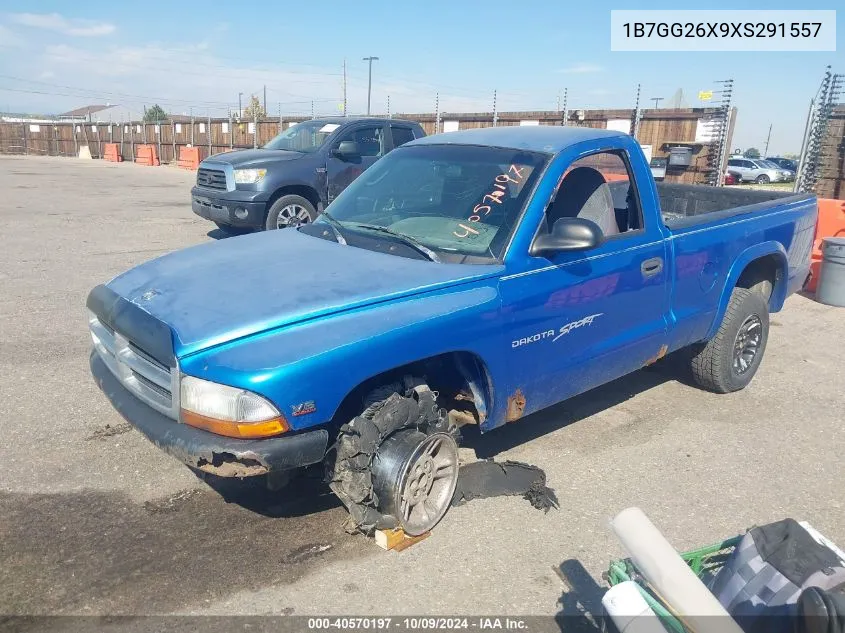 1999 Dodge Dakota Slt/Sport VIN: 1B7GG26X9XS291557 Lot: 40570197