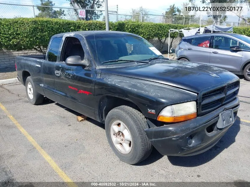 1999 Dodge Dakota Slt/Sport VIN: 1B7GL22Y0XS250177 Lot: 40592532