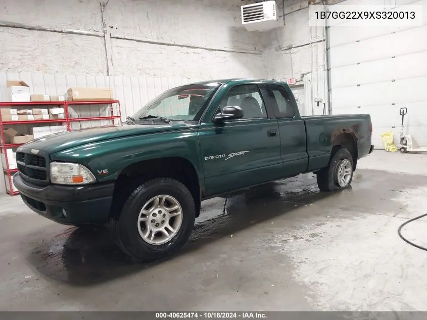 1999 Dodge Dakota Slt/Sport VIN: 1B7GG22X9XS320013 Lot: 40625474