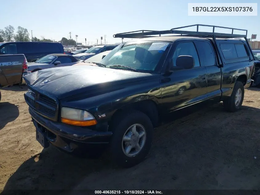 1999 Dodge Dakota Slt/Sport VIN: 1B7GL22X5XS107376 Lot: 40635215