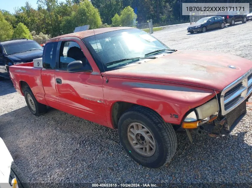 1999 Dodge Dakota Slt/Sport VIN: 1B7GL22XXXS171171 Lot: 40653515