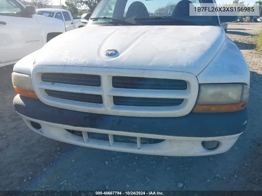 1999 Dodge Dakota VIN: 1B7FL26X3XS156985 Lot: 40667794