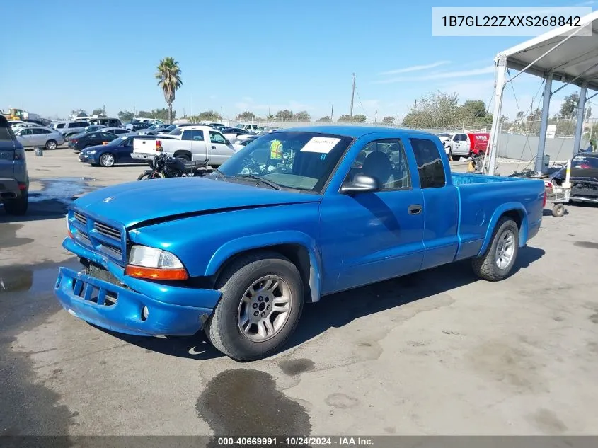 1999 Dodge Dakota Sport VIN: 1B7GL22ZXXS268842 Lot: 40669991