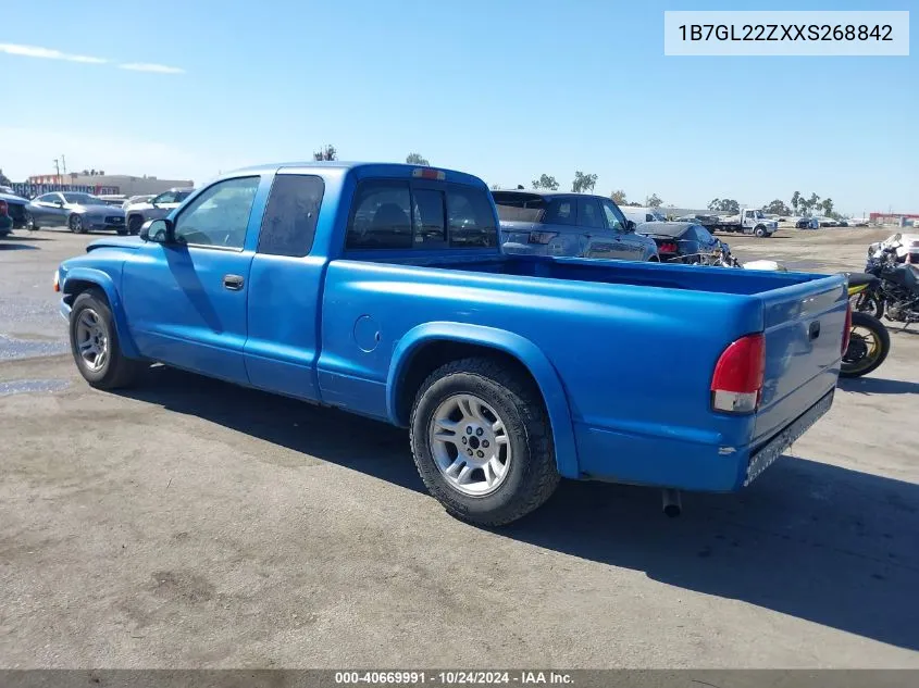 1999 Dodge Dakota Sport VIN: 1B7GL22ZXXS268842 Lot: 40669991