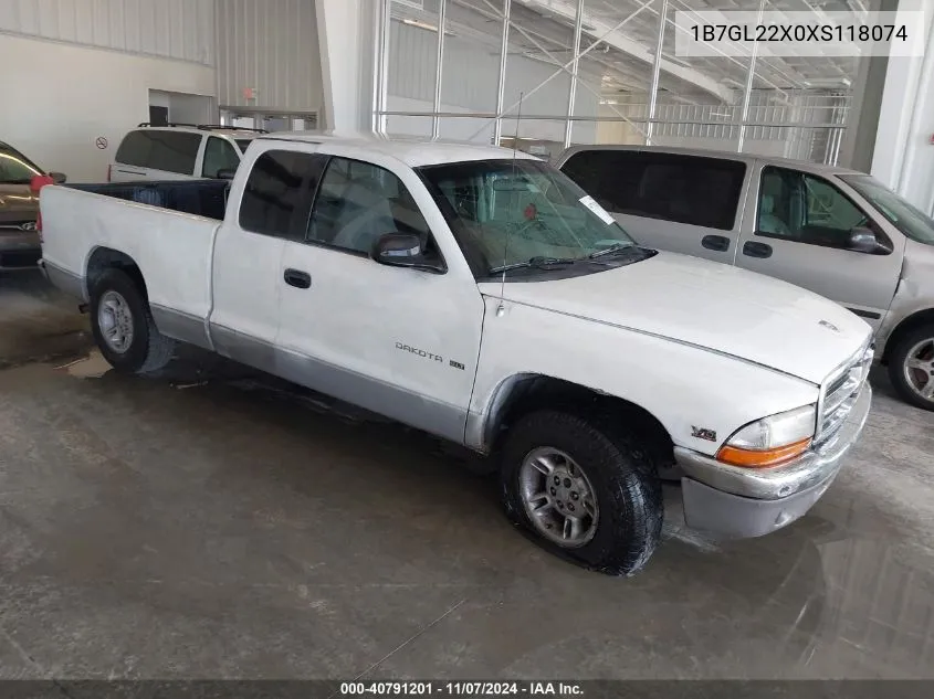 1999 Dodge Dakota Slt/Sport VIN: 1B7GL22X0XS118074 Lot: 40791201