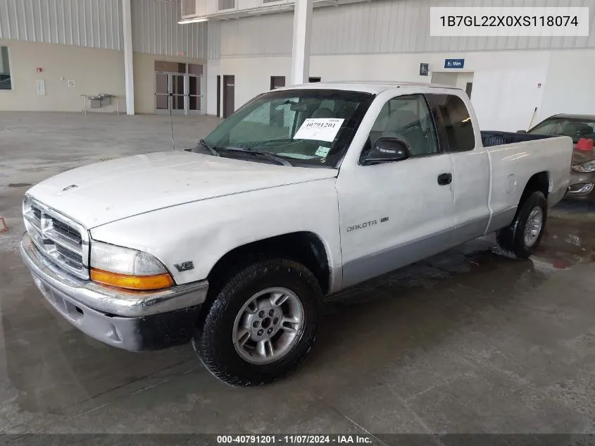 1999 Dodge Dakota Slt/Sport VIN: 1B7GL22X0XS118074 Lot: 40791201