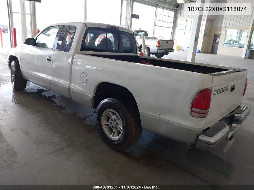 1999 Dodge Dakota Slt/Sport VIN: 1B7GL22X0XS118074 Lot: 40791201