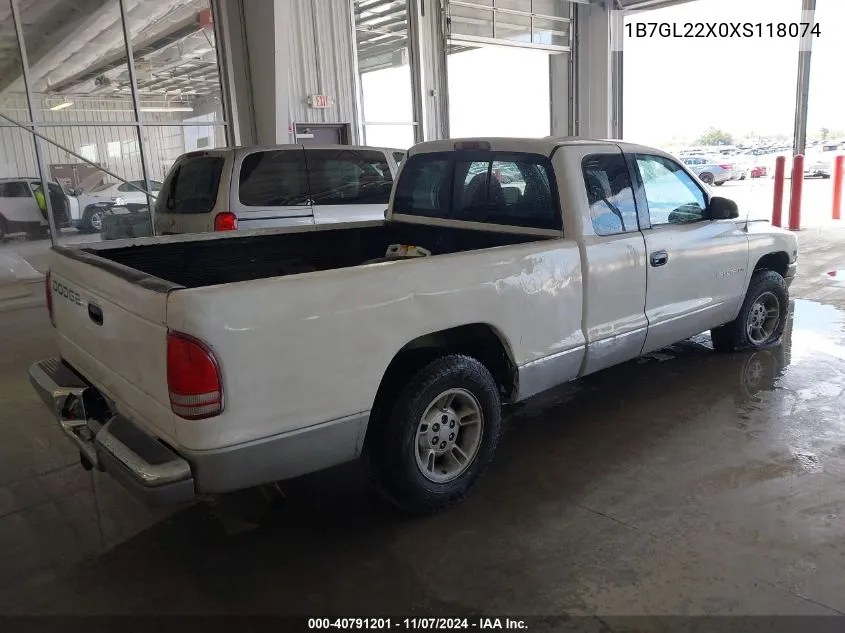 1999 Dodge Dakota Slt/Sport VIN: 1B7GL22X0XS118074 Lot: 40791201