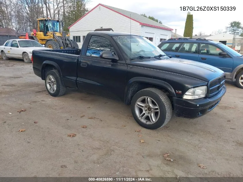 1999 Dodge Dakota Slt/Sport VIN: 1B7GL26Z0XS150339 Lot: 40826590