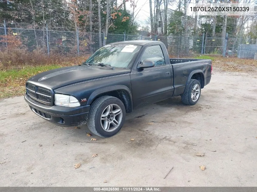 1999 Dodge Dakota Slt/Sport VIN: 1B7GL26Z0XS150339 Lot: 40826590