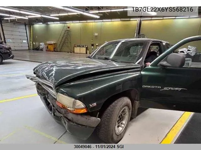 2000 Dodge Dakota VIN: 1B7GL22X6YS568216 Lot: 30049046