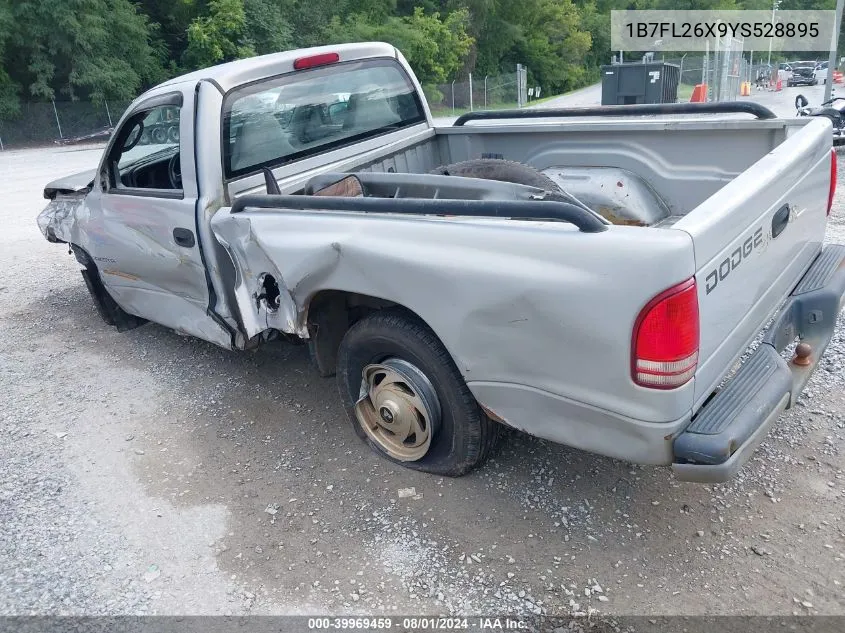 2000 Dodge Dakota Slt/Sport VIN: 1B7FL26X9YS528895 Lot: 39969459