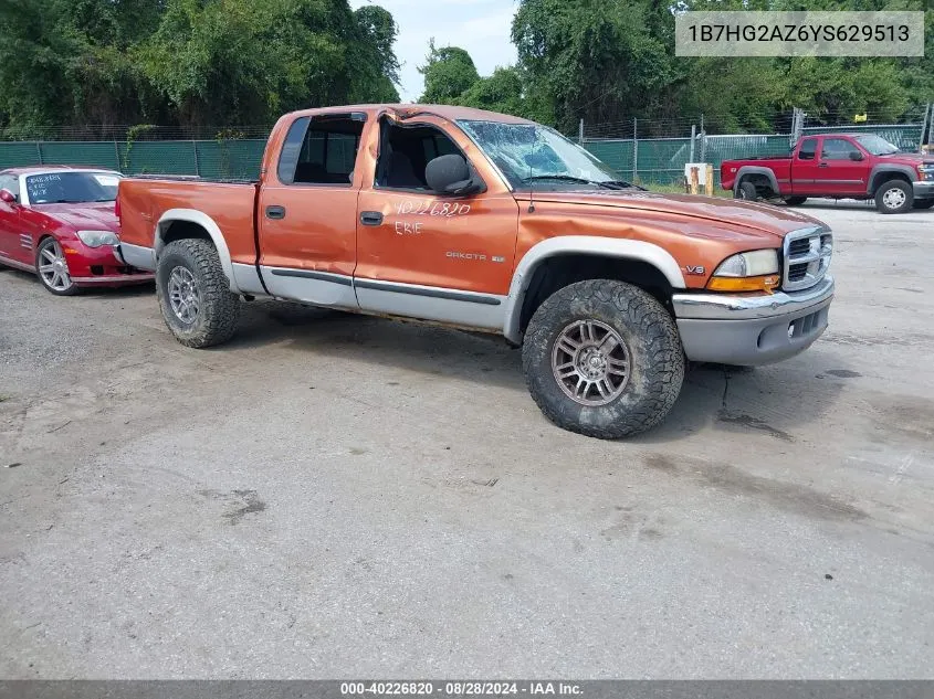 2000 Dodge Dakota Slt/Sport VIN: 1B7HG2AZ6YS629513 Lot: 40226820