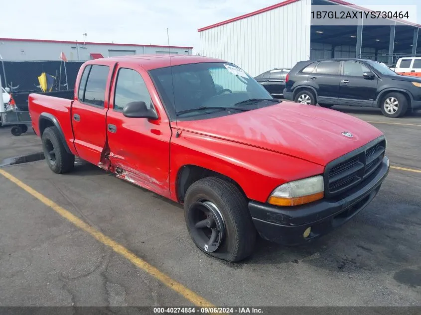 1B7GL2AX1YS730464 2000 Dodge Dakota Slt/Sport