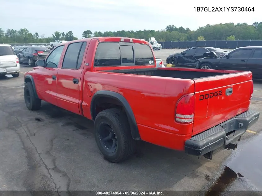 1B7GL2AX1YS730464 2000 Dodge Dakota Slt/Sport