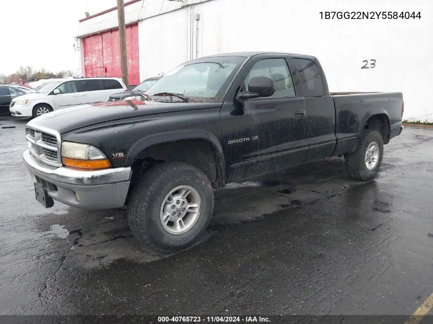 2000 Dodge Dakota Slt/Sport VIN: 1B7GG22N2Y5584044 Lot: 40765723