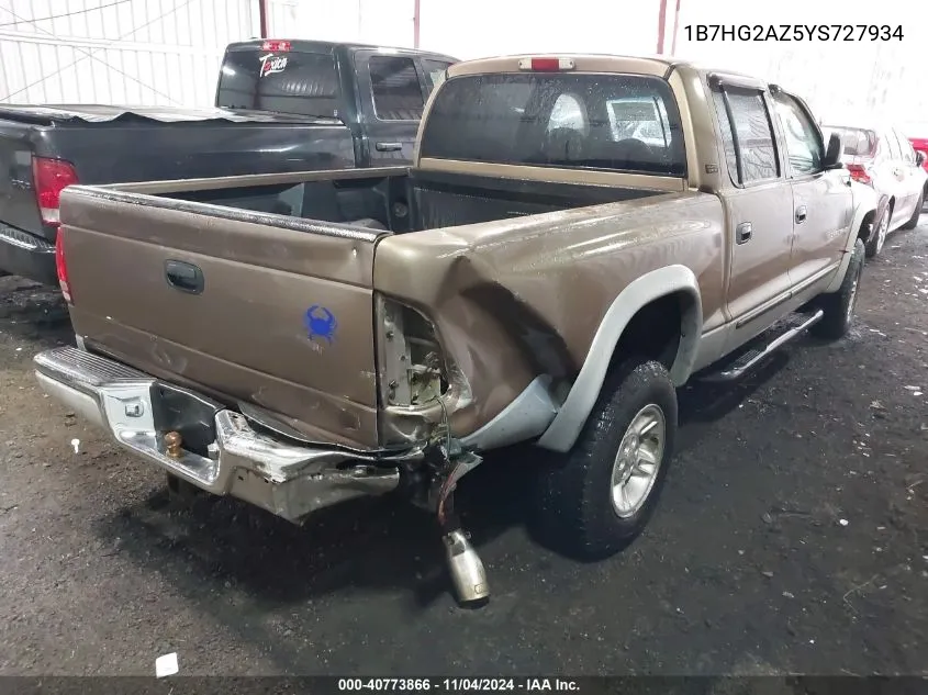 1B7HG2AZ5YS727934 2000 Dodge Dakota Slt/Sport