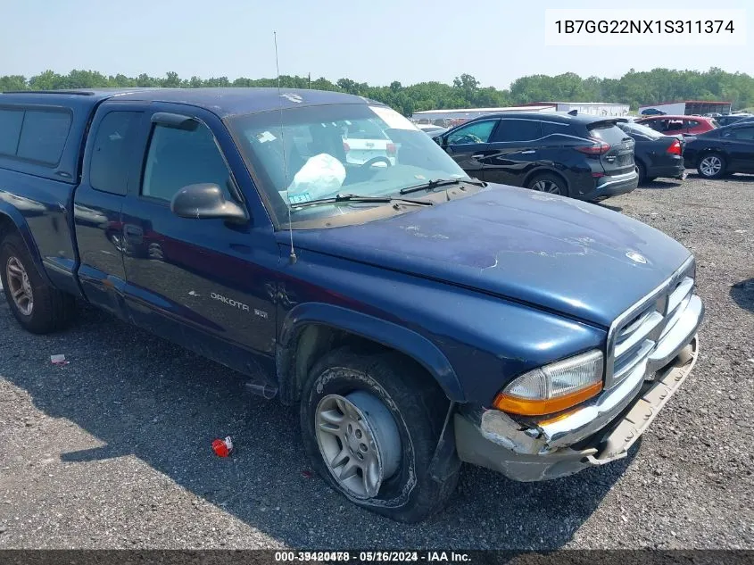 2001 Dodge Dakota Slt/Sport VIN: 1B7GG22NX1S311374 Lot: 39420478