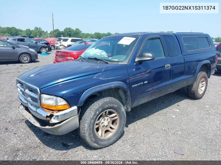 1B7GG22NX1S311374 2001 Dodge Dakota Slt/Sport