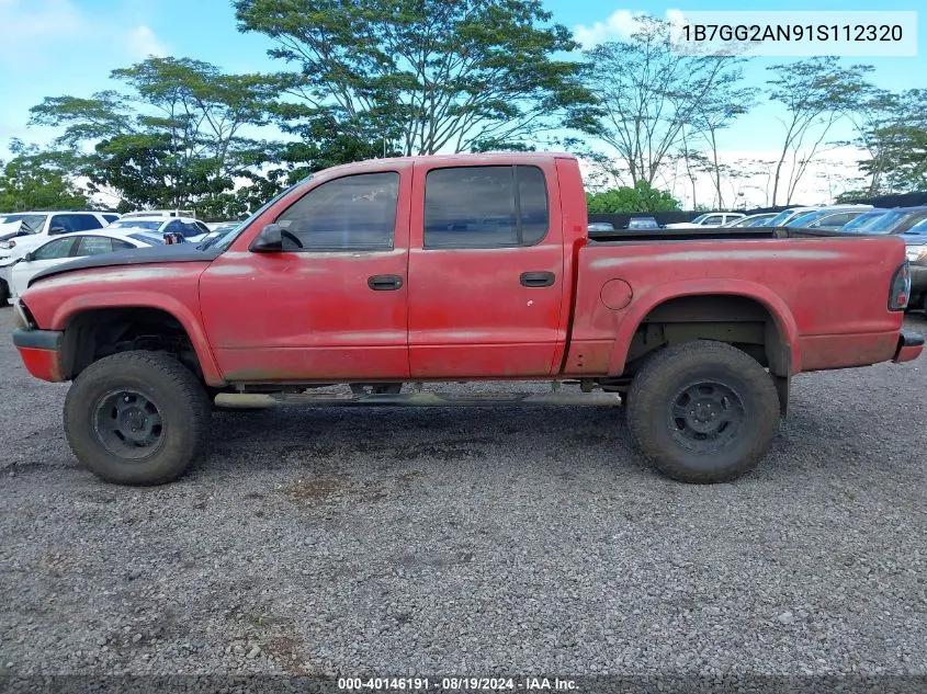 2001 Dodge Dakota Slt/Sport VIN: 1B7GG2AN91S112320 Lot: 40146191