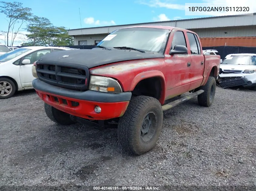 2001 Dodge Dakota Slt/Sport VIN: 1B7GG2AN91S112320 Lot: 40146191