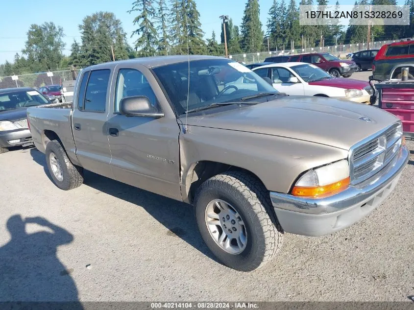 2001 Dodge Dakota Slt/Sport VIN: 1B7HL2AN81S328269 Lot: 40214104