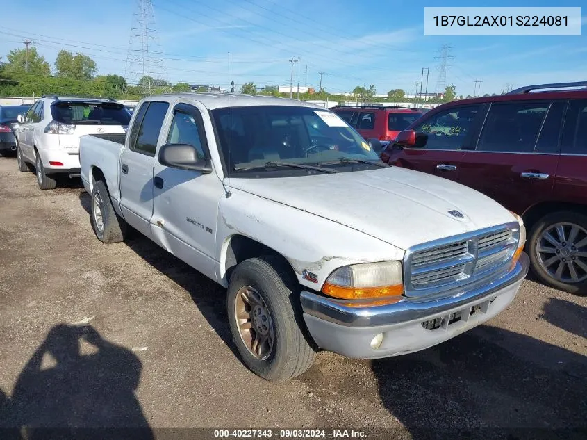 2001 Dodge Dakota Slt/Sport VIN: 1B7GL2AX01S224081 Lot: 40227343