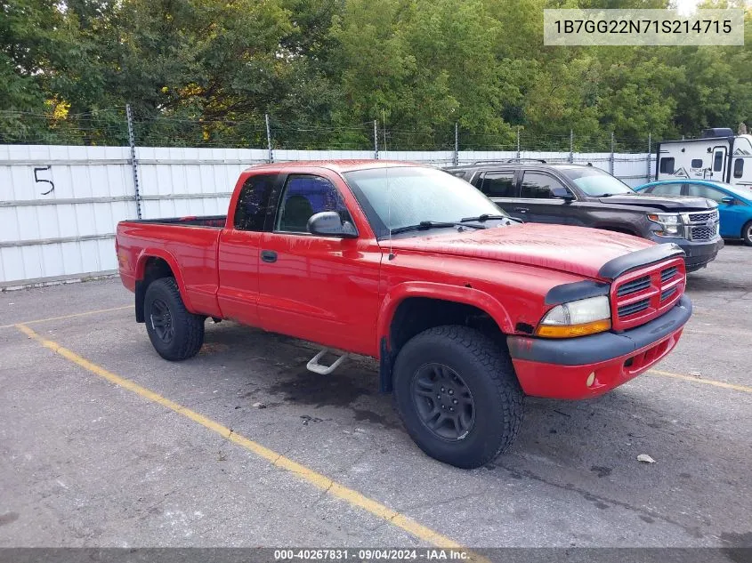 1B7GG22N71S214715 2001 Dodge Dakota Slt/Sport