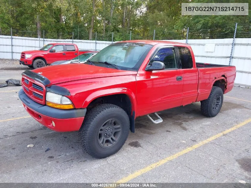 1B7GG22N71S214715 2001 Dodge Dakota Slt/Sport