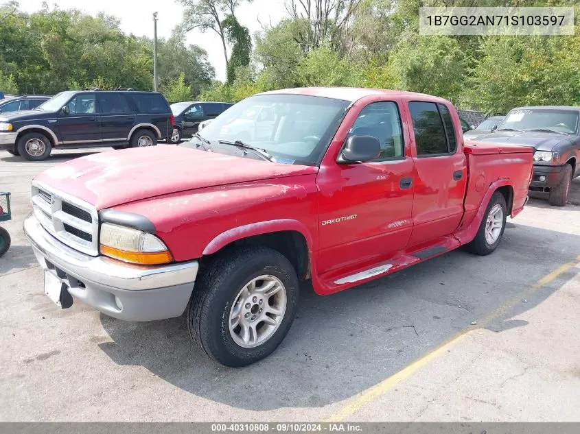 1B7GG2AN71S103597 2001 Dodge Dakota Slt/Sport