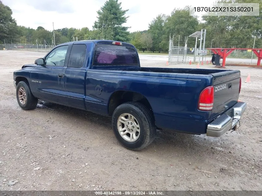 2001 Dodge Dakota Slt/Sport VIN: 1B7GL22X21S350201 Lot: 40342198