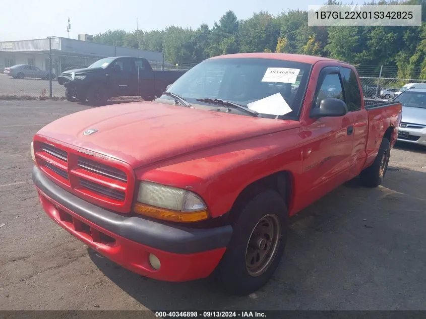 2001 Dodge Dakota Slt/Sport VIN: 1B7GL22X01S342825 Lot: 40346898