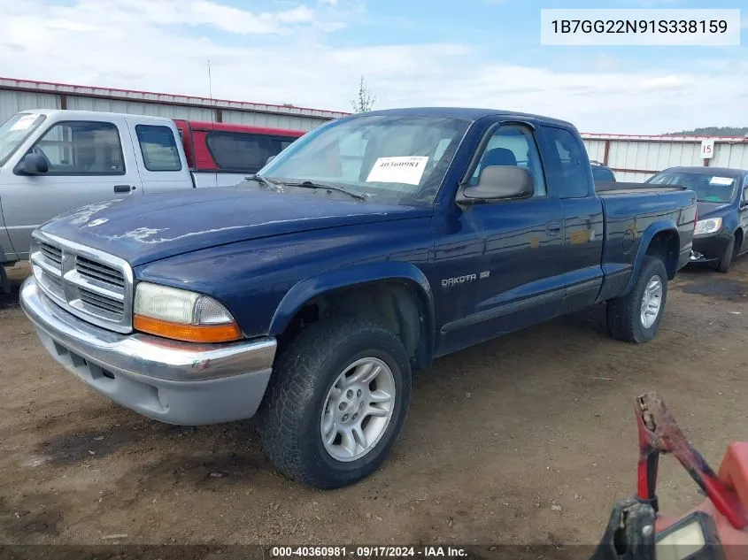 2001 Dodge Dakota Slt/Sport VIN: 1B7GG22N91S338159 Lot: 40360981