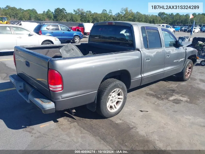 2001 Dodge Dakota Slt/Sport VIN: 1B7HL2AX31S324289 Lot: 40556274