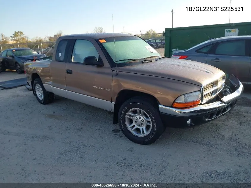 2001 Dodge Dakota Slt/Sport VIN: 1B7GL22N31S225531 Lot: 40626655