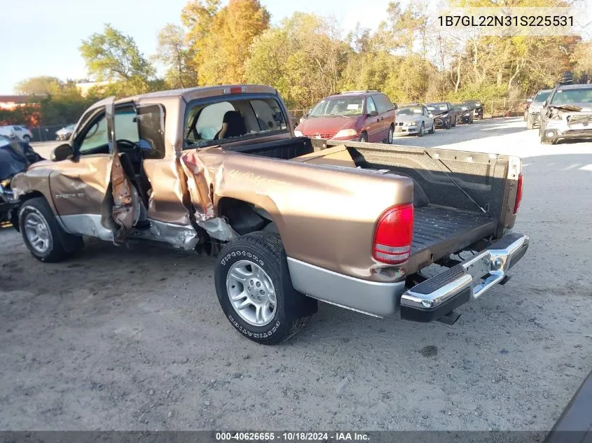 2001 Dodge Dakota Slt/Sport VIN: 1B7GL22N31S225531 Lot: 40626655