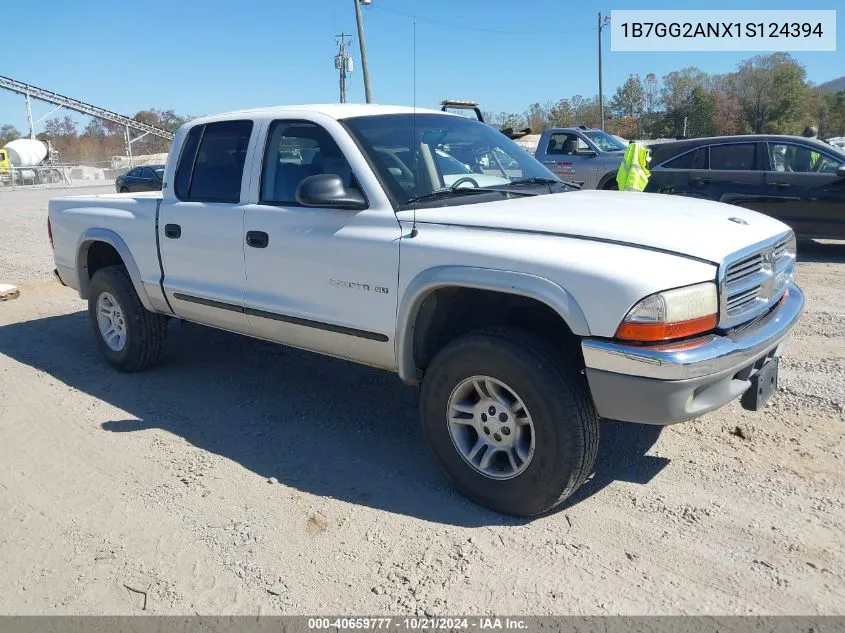 1B7GG2ANX1S124394 2001 Dodge Dakota Slt/Sport