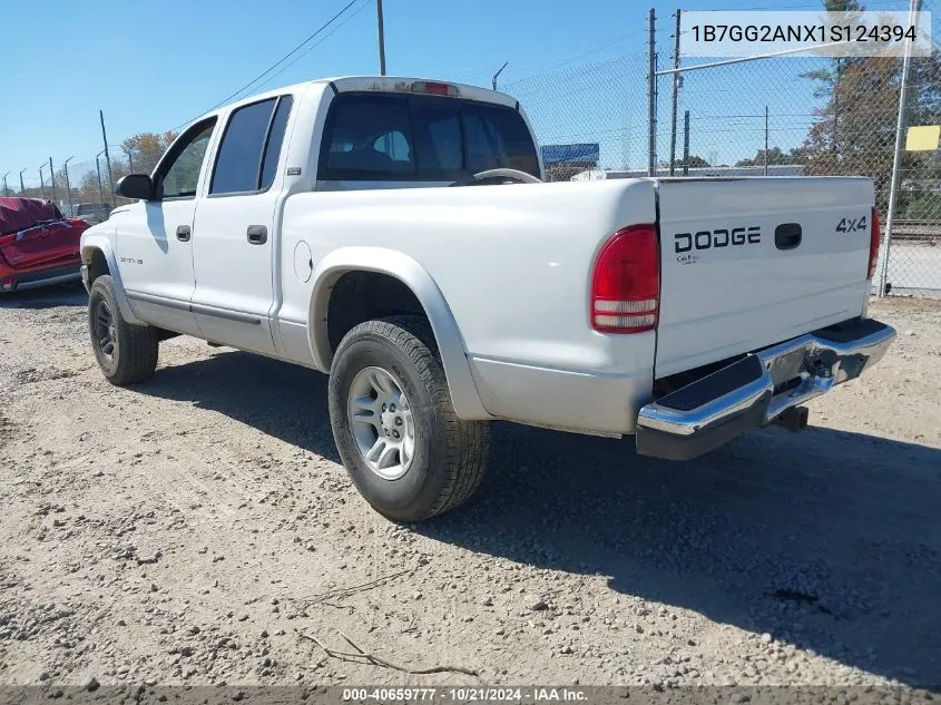 2001 Dodge Dakota Slt/Sport VIN: 1B7GG2ANX1S124394 Lot: 40659777