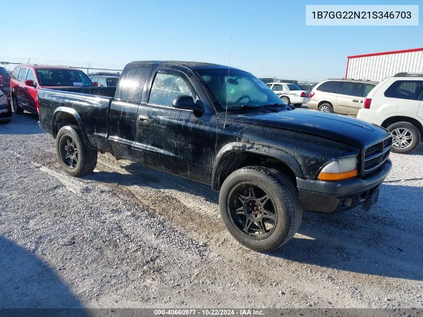 2001 Dodge Dakota Slt/Sport VIN: 1B7GG22N21S346703 Lot: 40660977