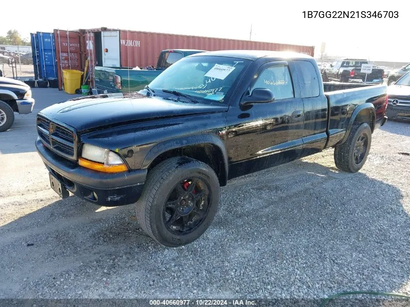 2001 Dodge Dakota Slt/Sport VIN: 1B7GG22N21S346703 Lot: 40660977