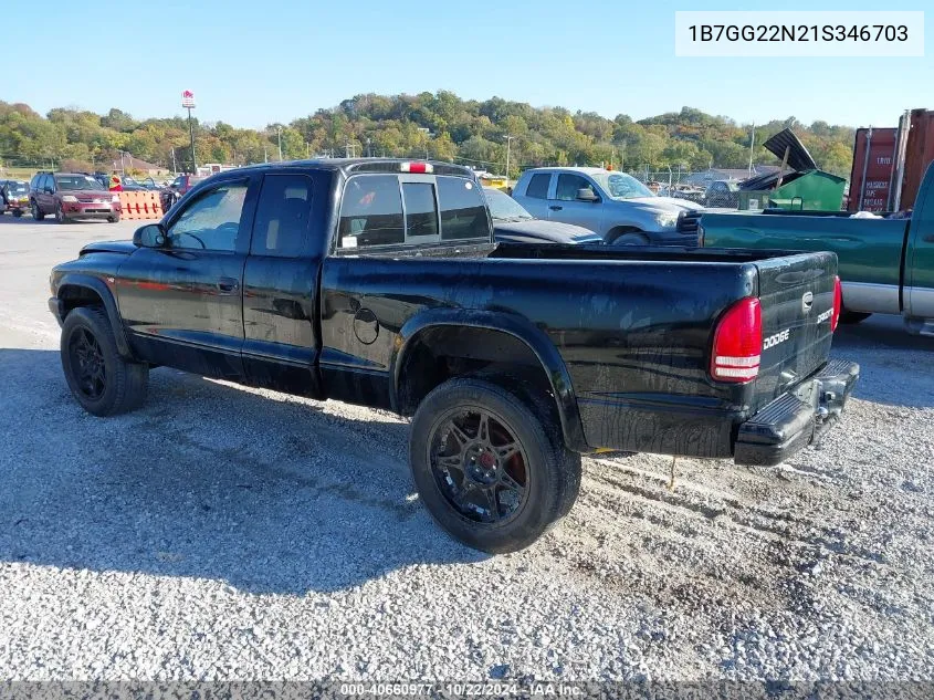 2001 Dodge Dakota Slt/Sport VIN: 1B7GG22N21S346703 Lot: 40660977