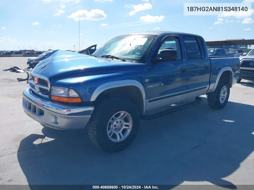 1B7HG2AN81S348140 2001 Dodge Dakota Quad