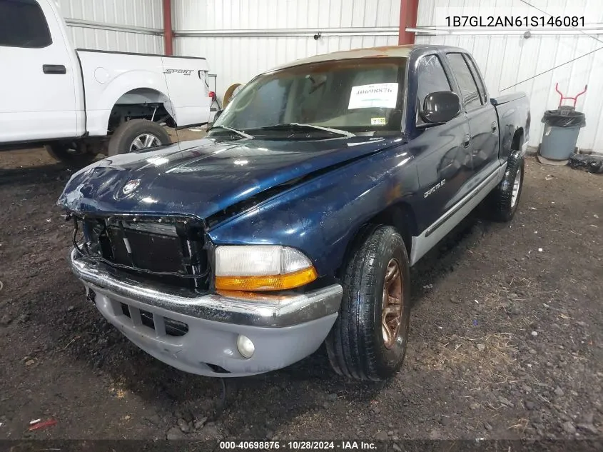 2001 Dodge Dakota Slt/Sport VIN: 1B7GL2AN61S146081 Lot: 40698876