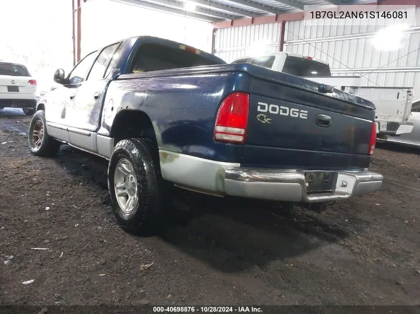 2001 Dodge Dakota Slt/Sport VIN: 1B7GL2AN61S146081 Lot: 40698876