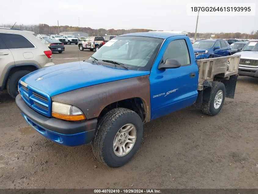 1B7GG26461S193995 2001 Dodge Dakota Slt/Sport