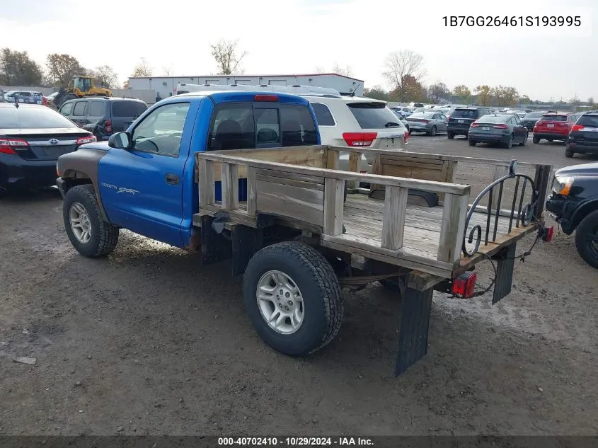 1B7GG26461S193995 2001 Dodge Dakota Slt/Sport