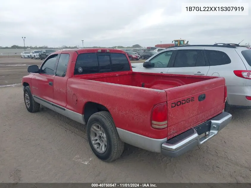 2001 Dodge Dakota Slt/Sport VIN: 1B7GL22XX1S307919 Lot: 40750547